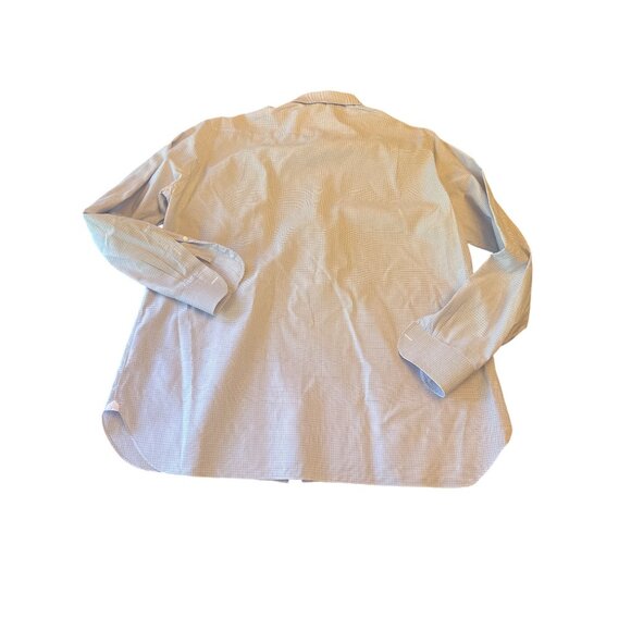 Borrelli Napoli Mens Long Sleeve Checkered Shirt 43 Office Luxury - Picture 5 of 5